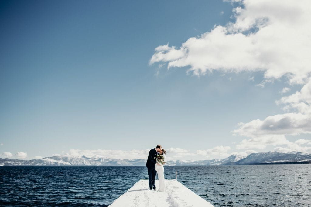 winter snow adventurous mountain elopement wedding