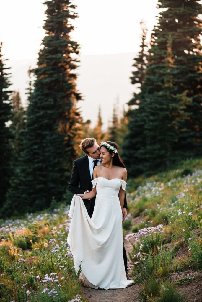 mount rainier washington pacific northwest pnw mountain elopement wedding