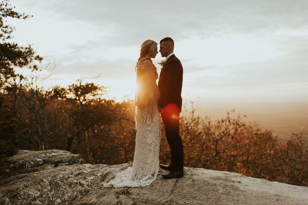 alabama bald rock elopement wedding cheaha state park