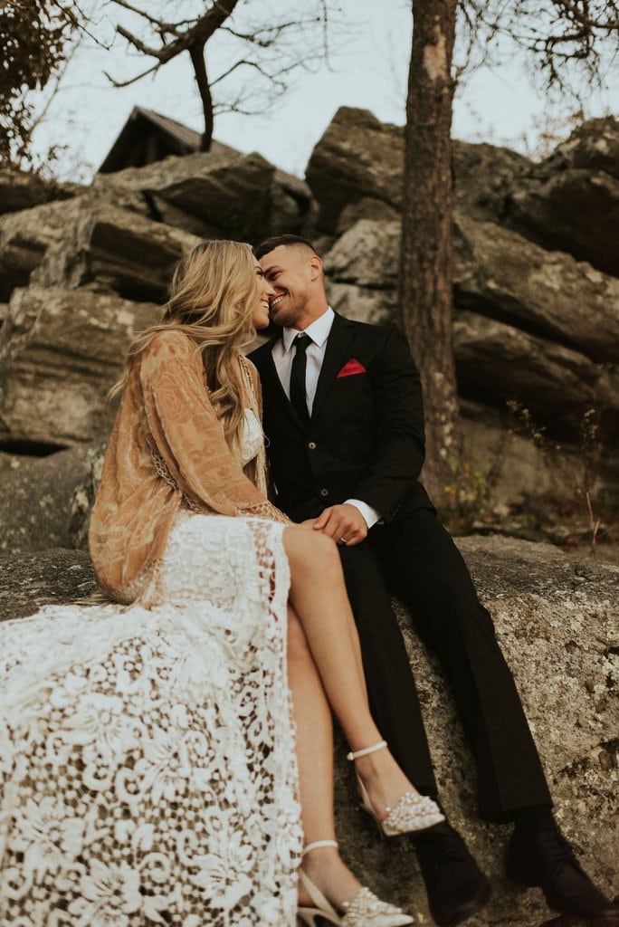 alabama bald rock elopement wedding cheaha state park