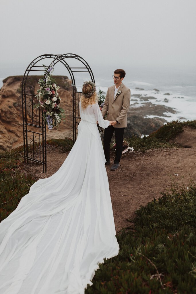 Madison + Kanyon Harriett Falvey bridal dress during elopement.