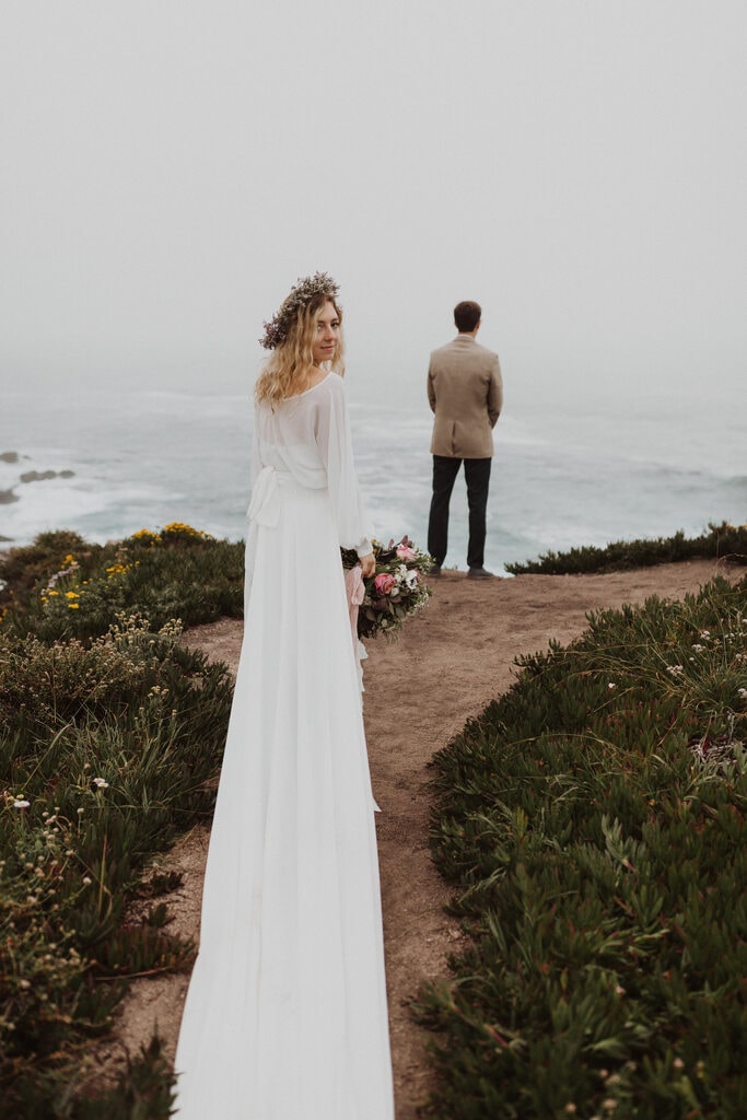 Madison + Kanyon Bride and groom first look.