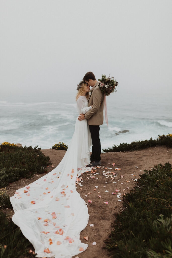 Madison + Kanyon Bride and groom photography for intimate wedding in California.