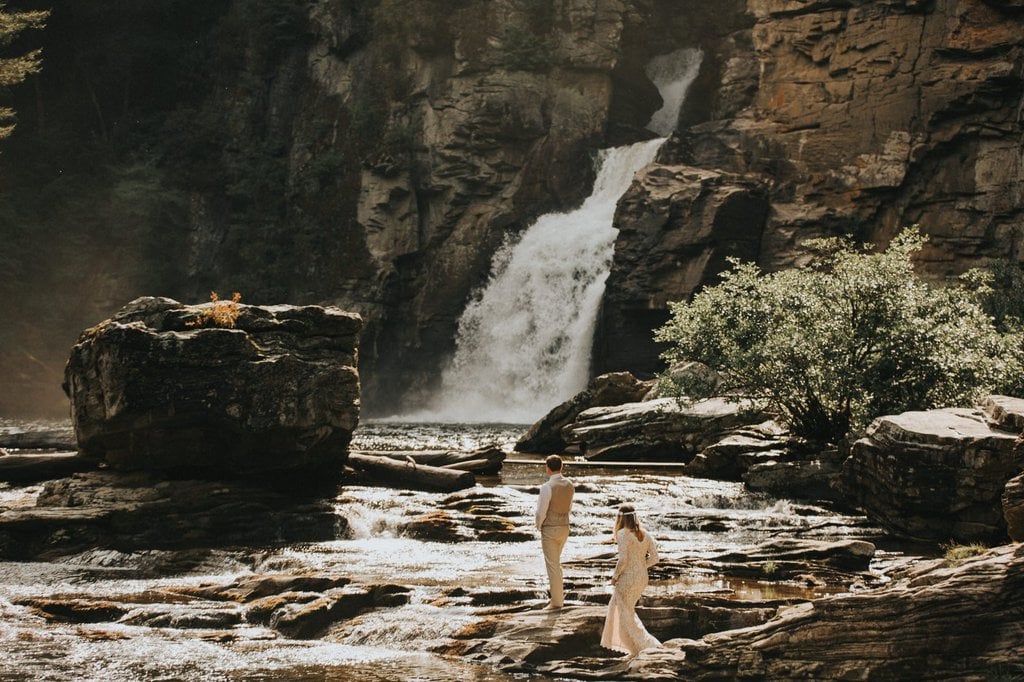 monica leavell photo linville gorge wilderness north carolina adventure elopement 003 linville gorge wilderness elopement