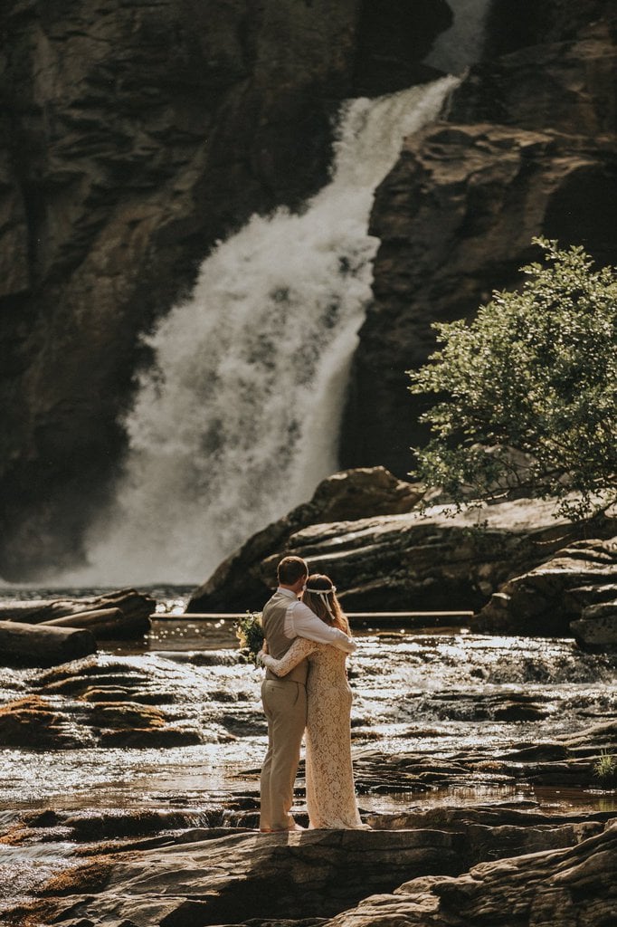 monica leavell photo linville gorge wilderness north carolina adventure elopement 010 boho wedding in North Carolina.