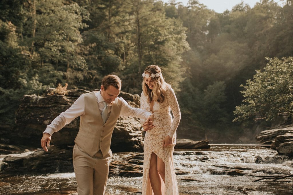 monica leavell photo linville gorge wilderness north carolina adventure elopement 014 linville gorge wilderness elopement.