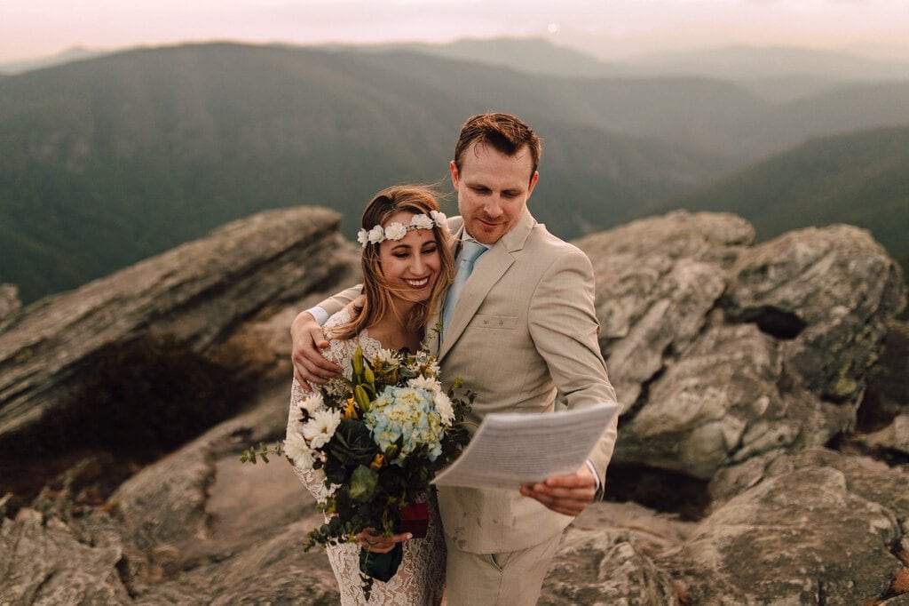 monica leavell photo linville gorge wilderness north carolina adventure elopement 031 exchanging vows in north carolina