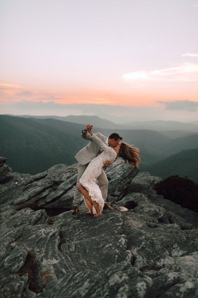 monica leavell photo linville gorge wilderness north carolina adventure elopement 040 bride and groom photography.