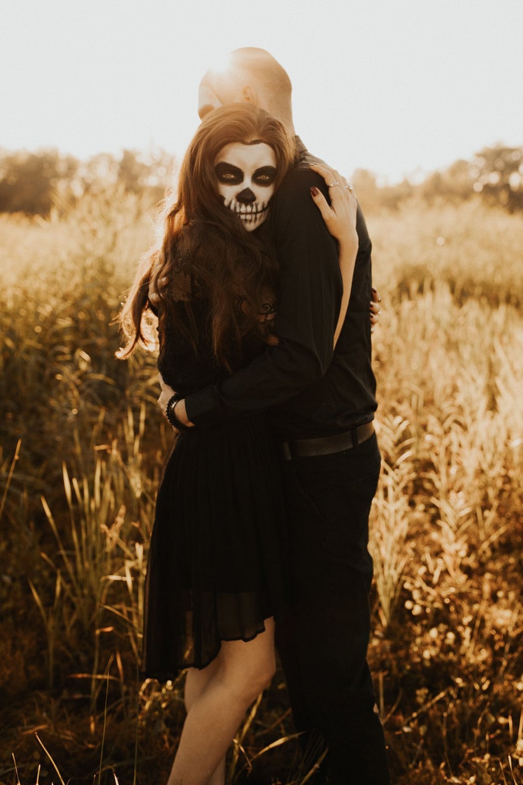skeleton face paint for halloween.