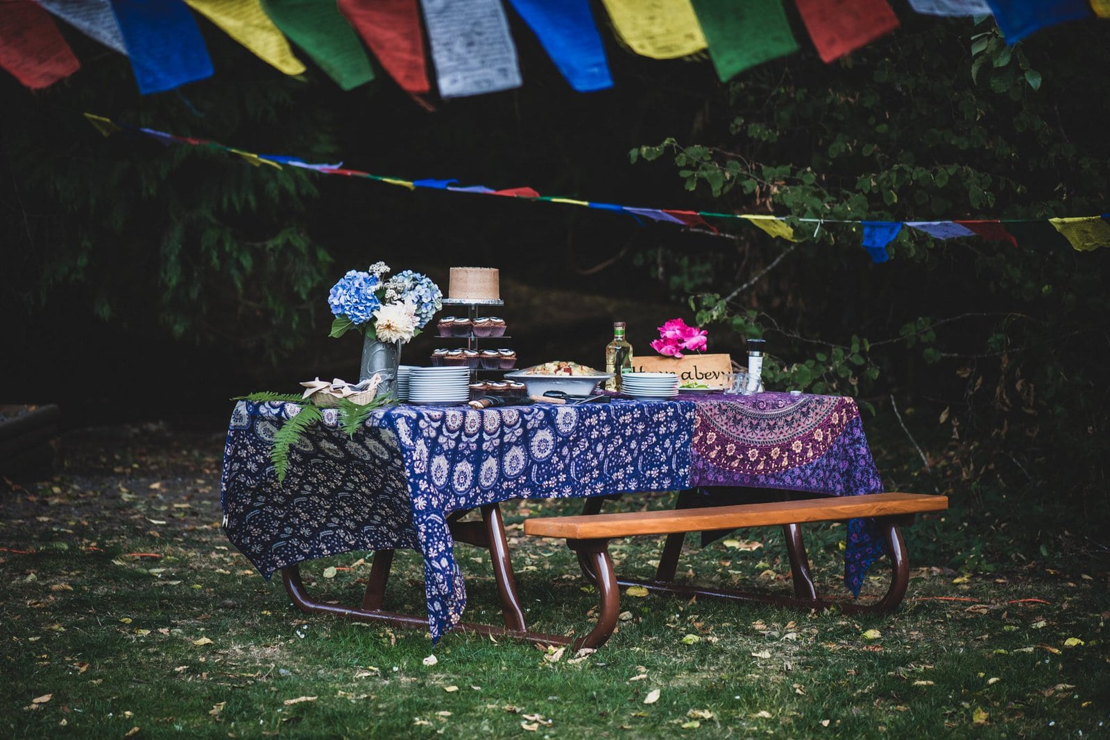 DIY cake table for wedding.
