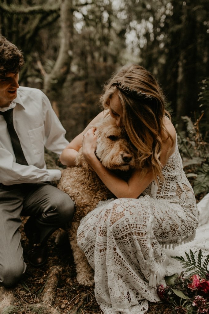 Wedding dress for elopement for adventurous wedding