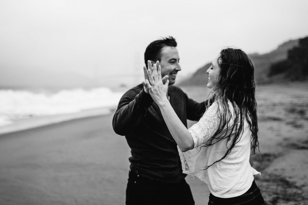 Angie & Lex First dance by the beach.