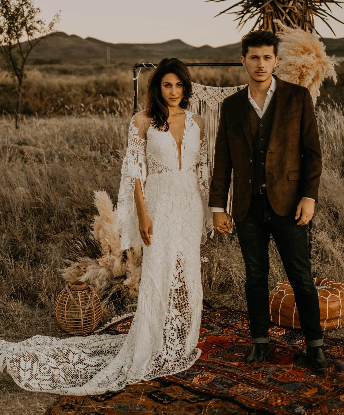 Marfa Eclectic Elopement boho wedding inspiration.