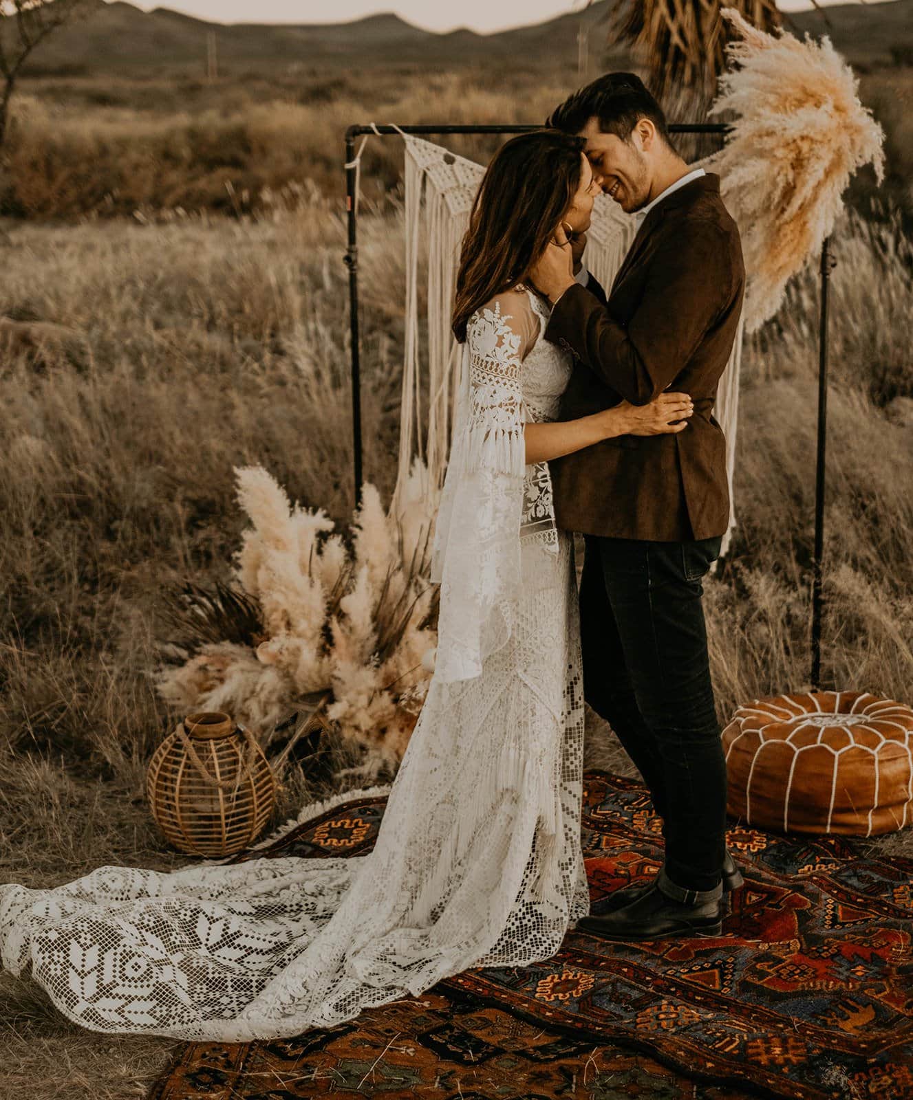 Marfa Eclectic Elopement Wedding photography of styled shoot.