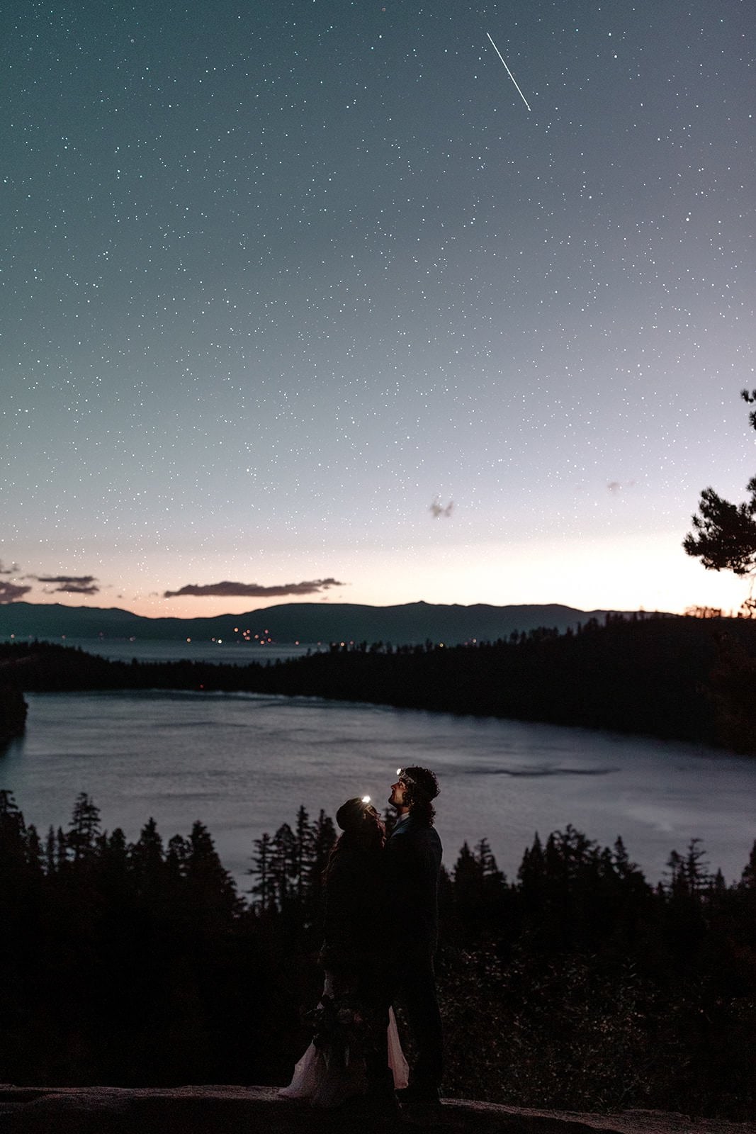 Lake Tahoe sunrise wedding adventure