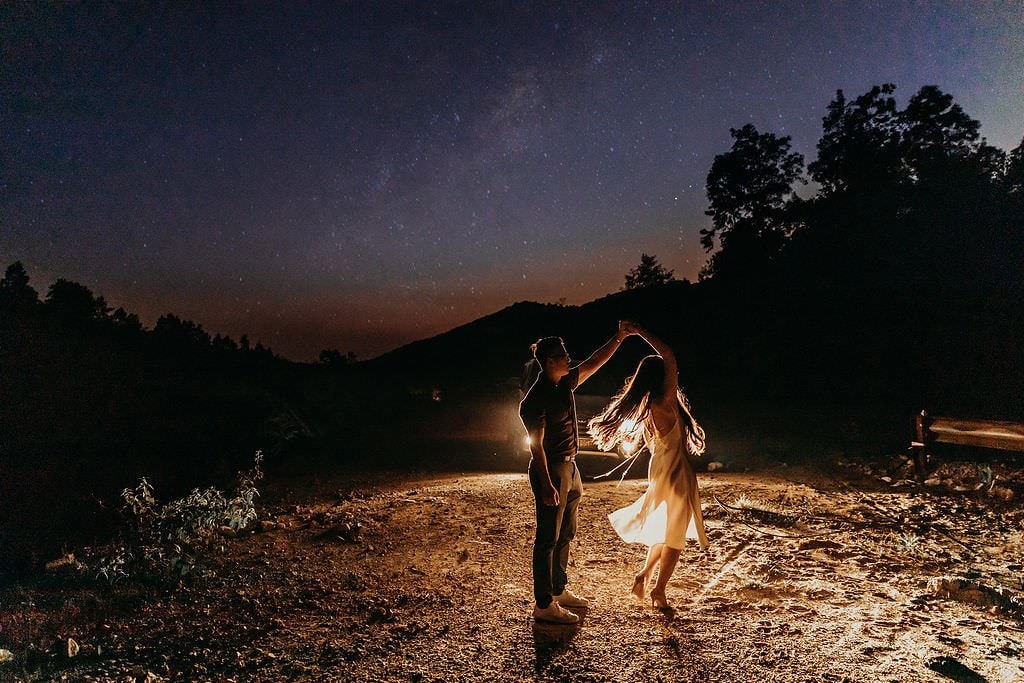 first dance on mountain elopement.