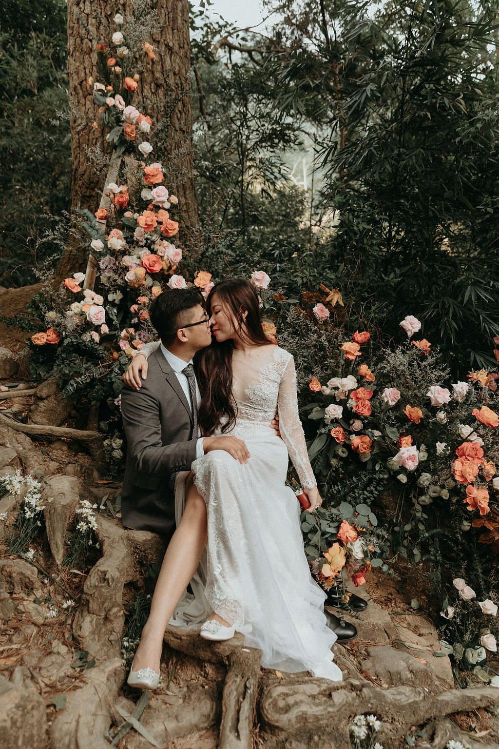 mountain elopement photography in Vietnam.