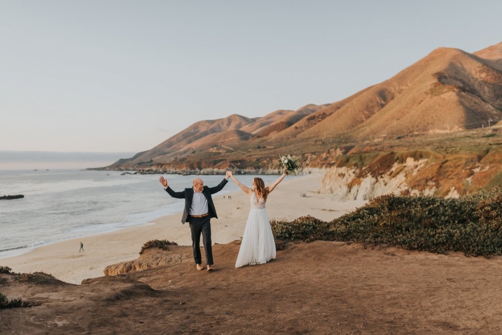 celebrating marriage at Big Sur