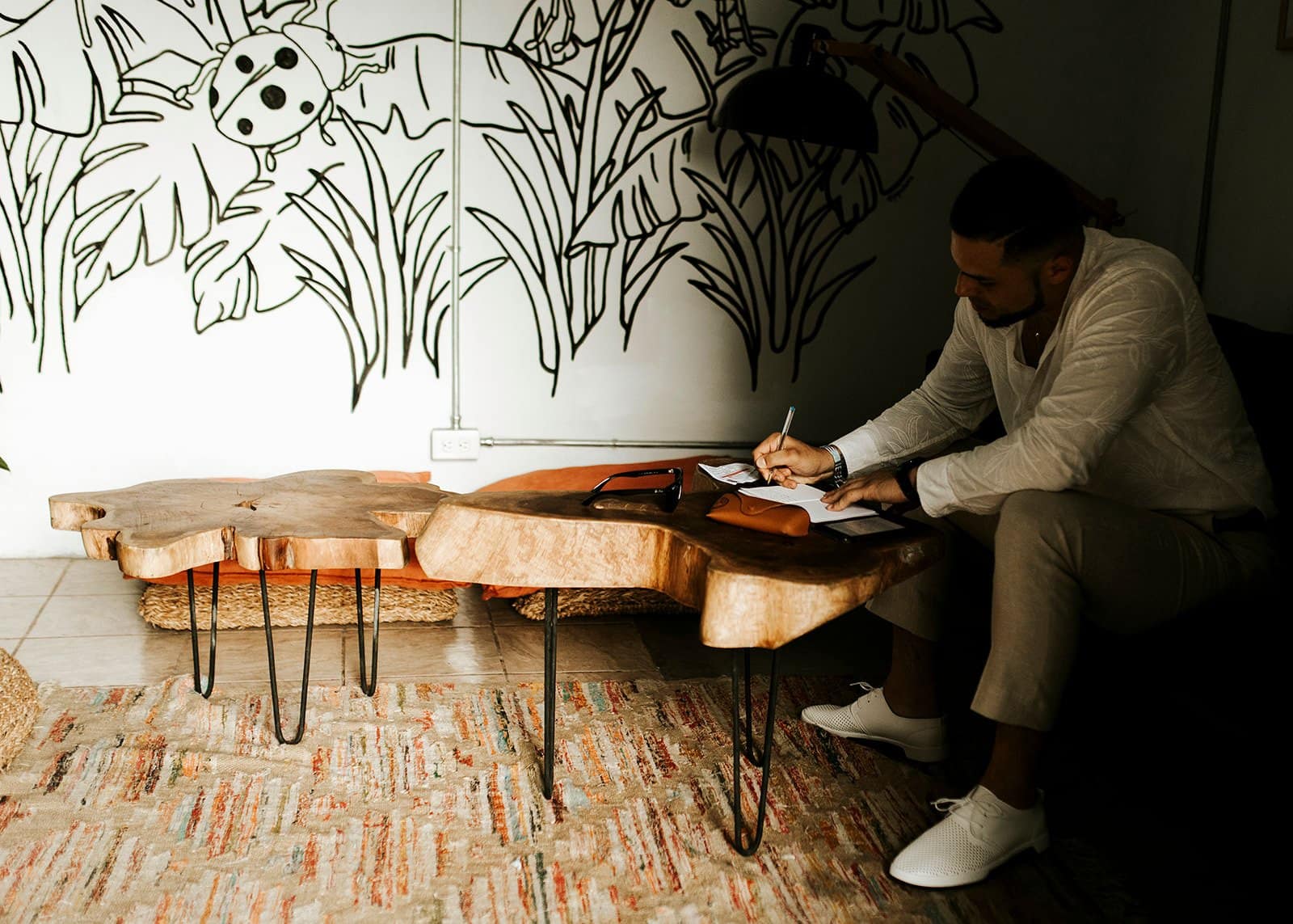 Jamie & Joey groom at selina hostel