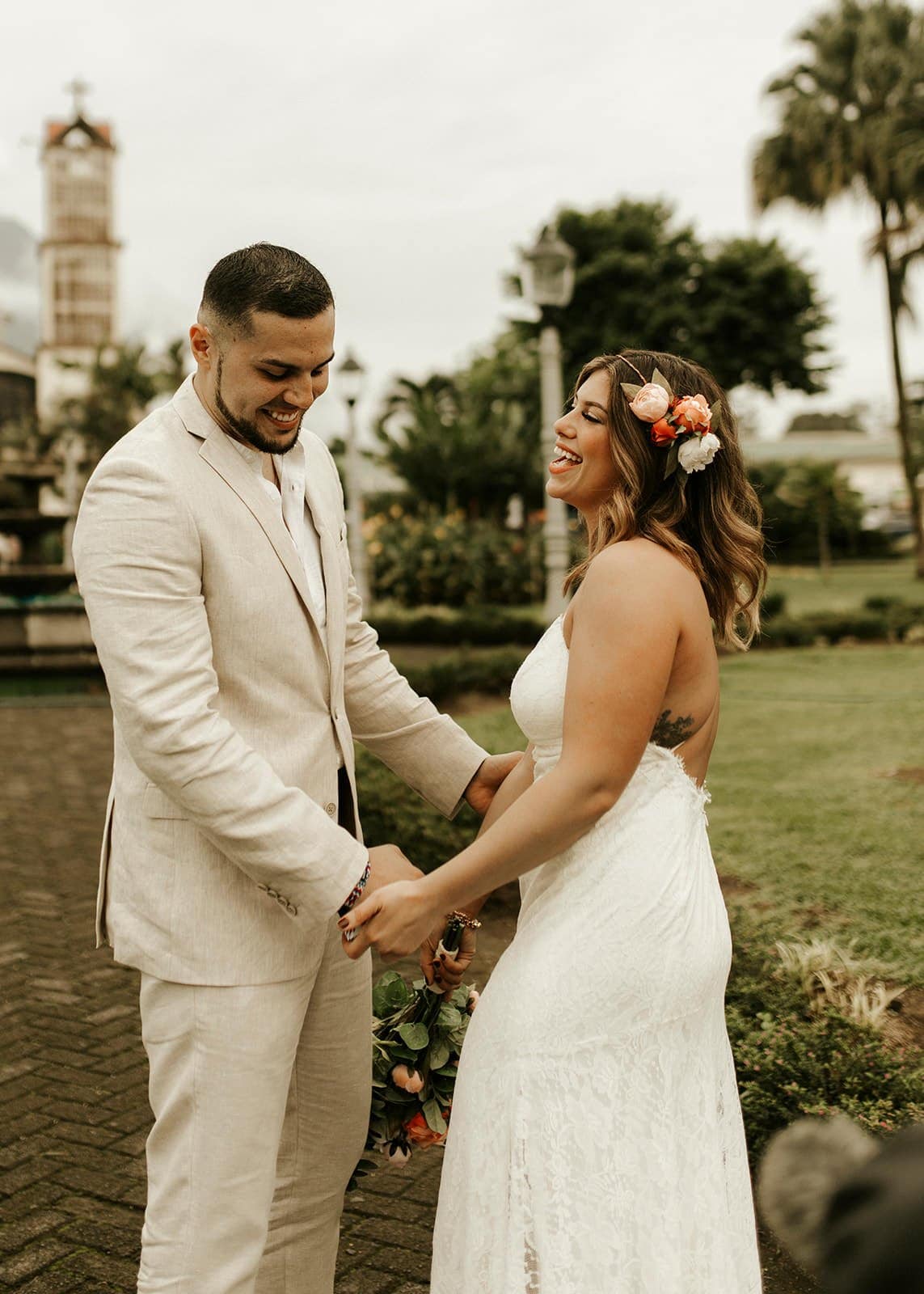 Jamie & Joey happy bride and groom