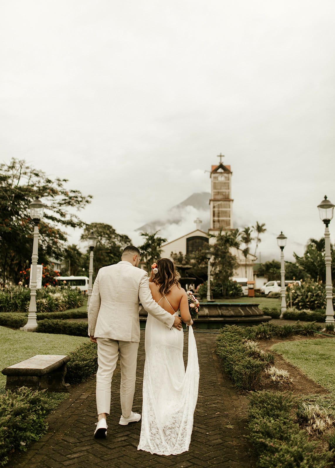 Jamie & Joey bride and groom walking together