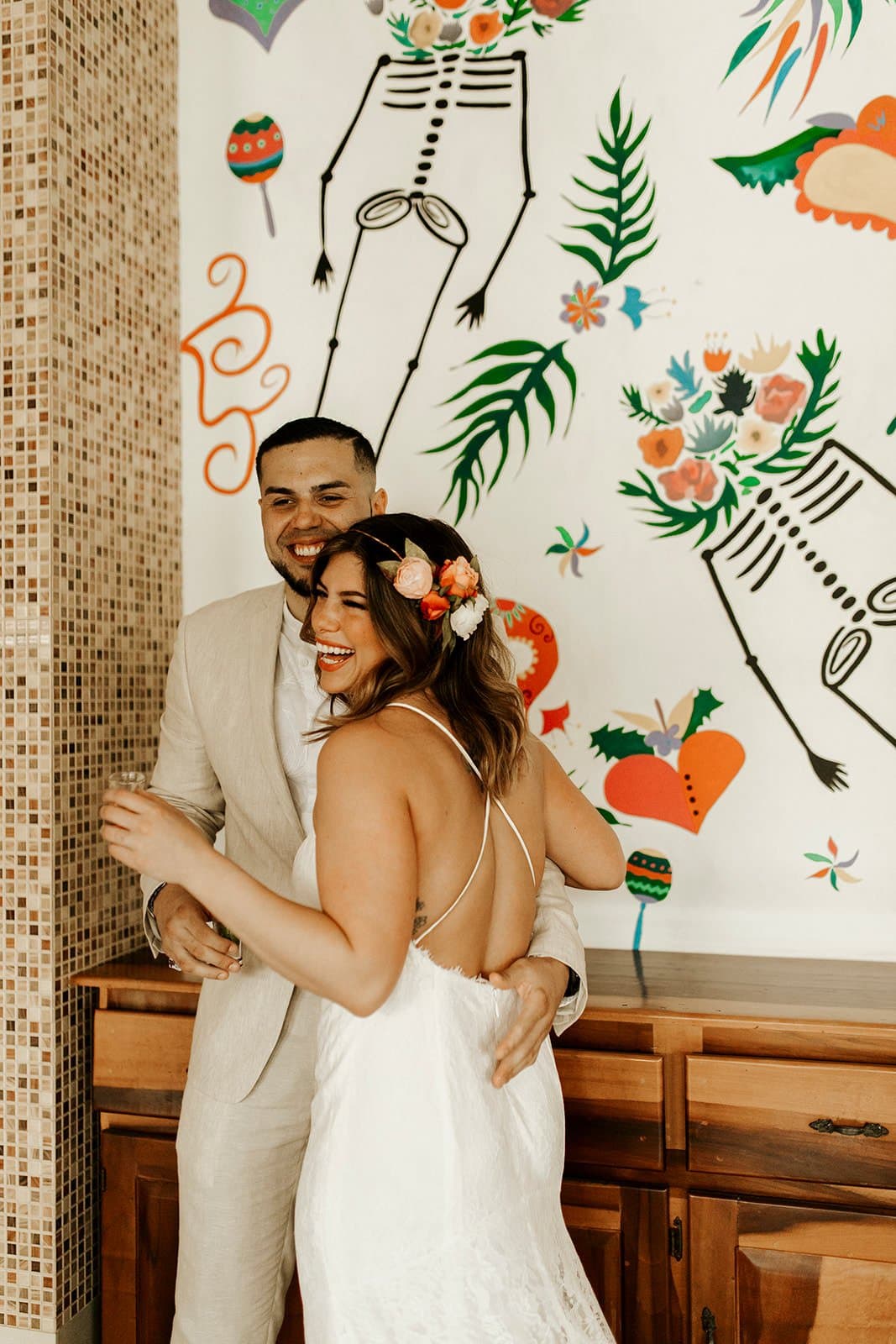 Jamie & Joey couple enjoying their wedding day