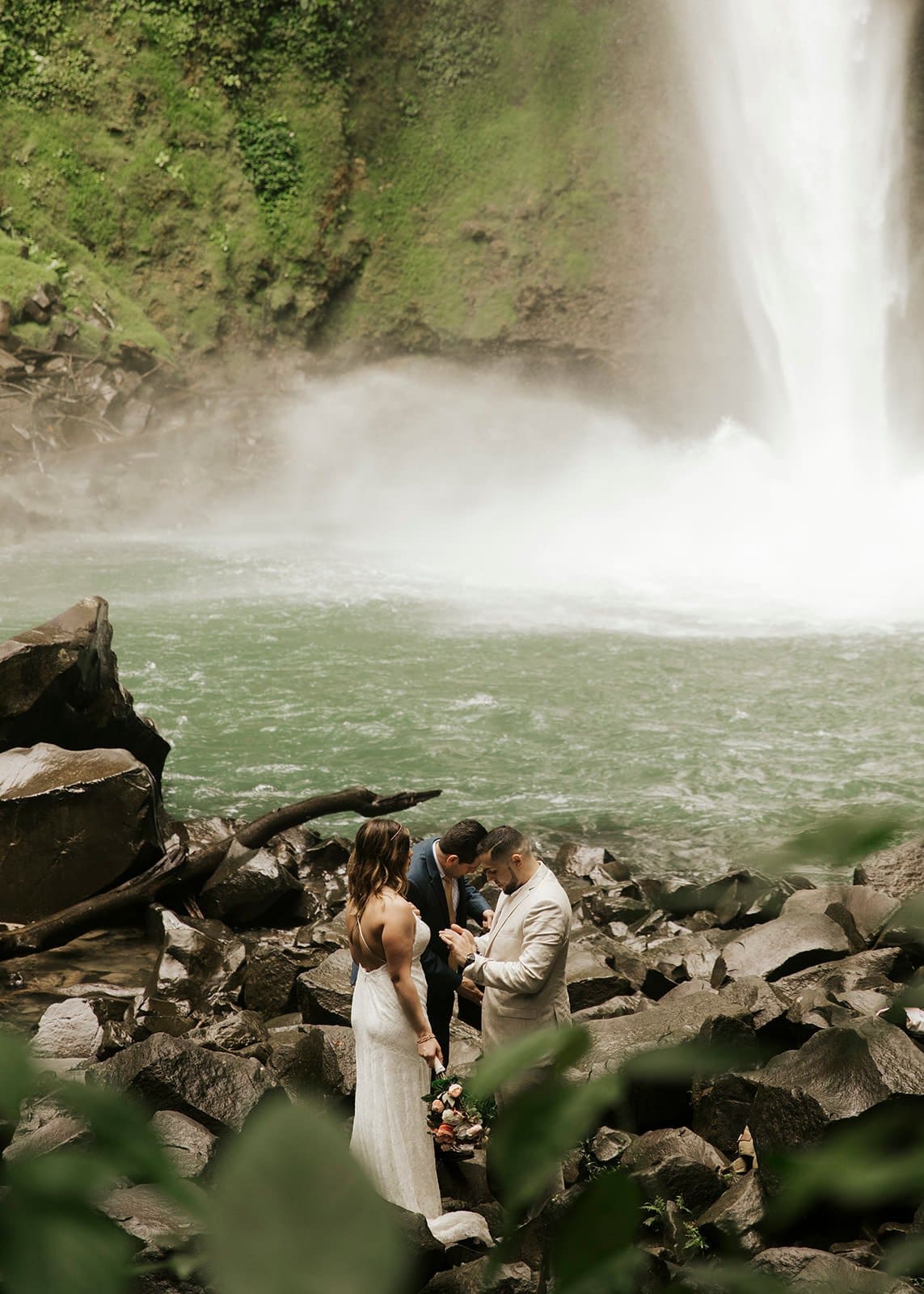 Jamie & Joey costa rica waterfall elopement destination