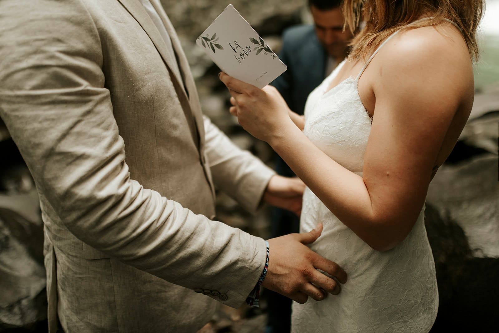 Jamie & Joey exchanging vows in Costa Rica