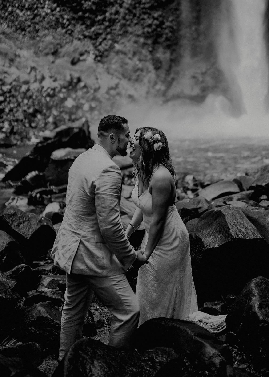 Jamie & Joey bride and groom celebrating marriage