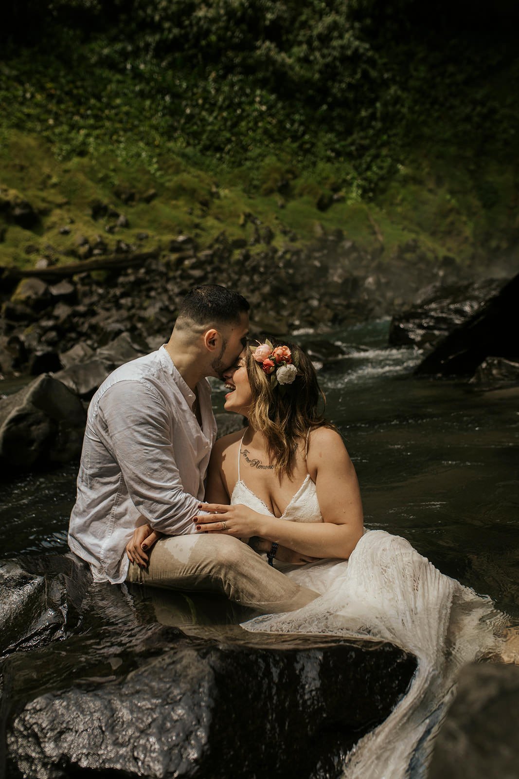 Jamie & Joey Costa Rica Waterfall elopement