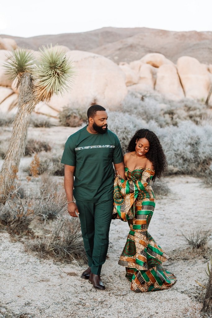 fun engagement shoot at Joshua Tree