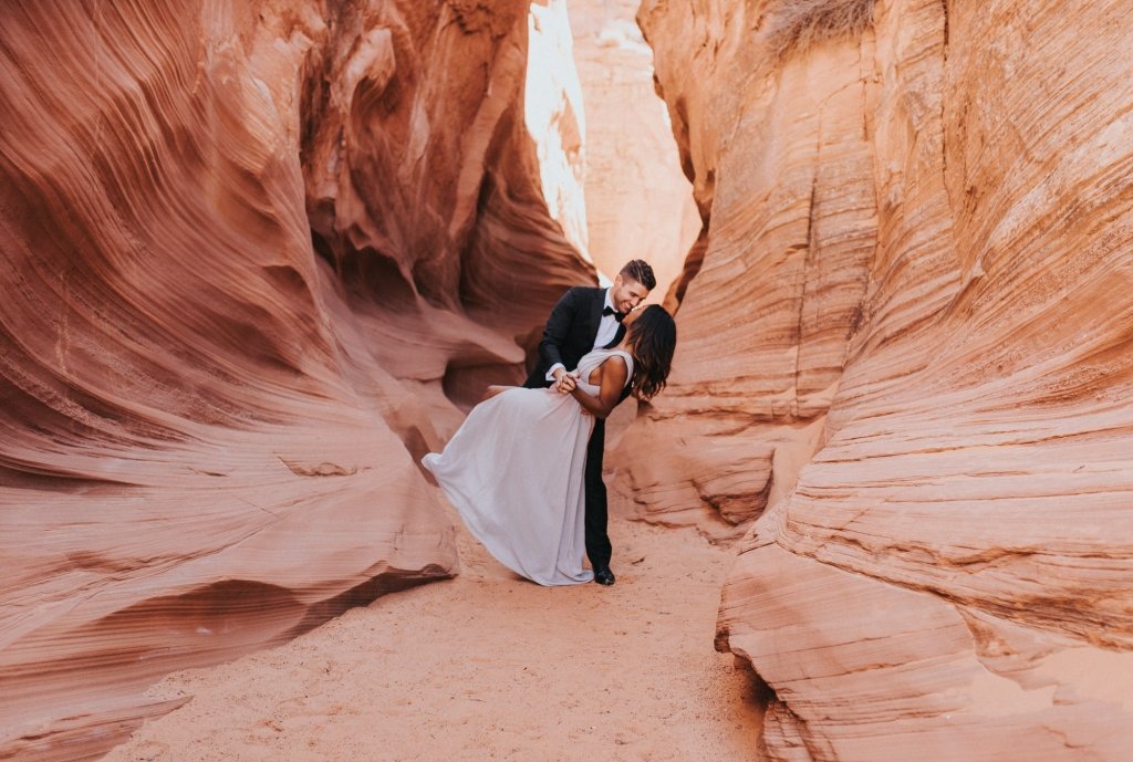 canyon in Arizona for engagement photos