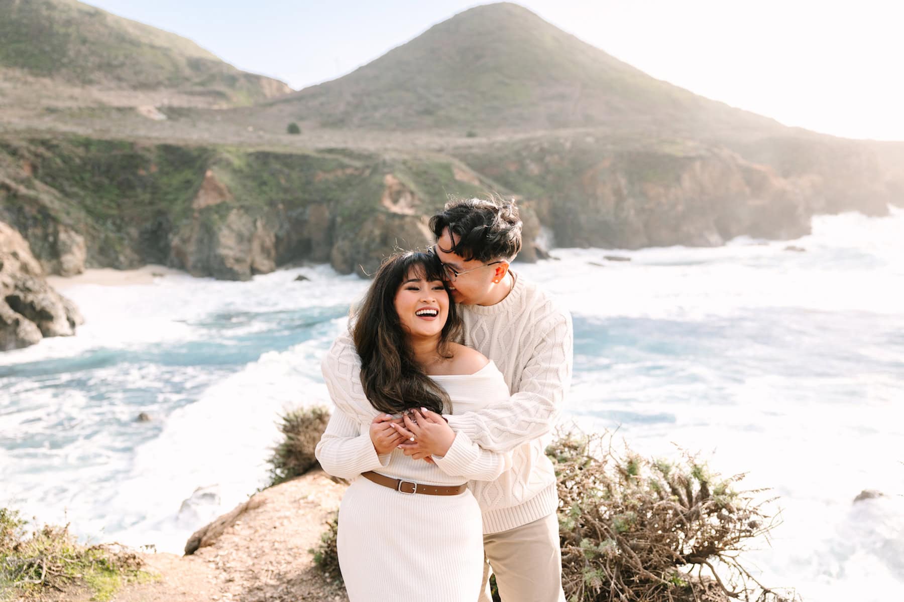 Big Sur engagement photographer captures happy couple in Big Sur