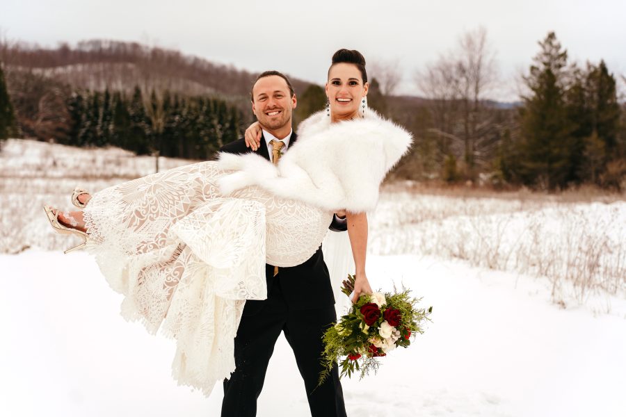 Northern Michigan winter wedding