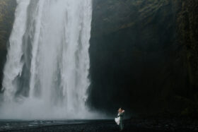 Two-Day Iceland Elopement Adventure With Waterfalls, Caves, and a Rainbow