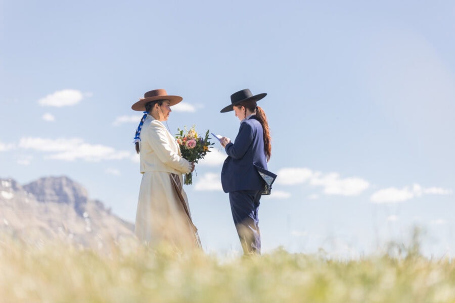 Cow boy style wedding in south Alberta. 