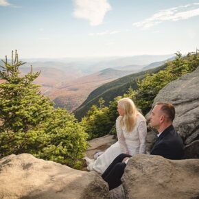 Franconia Notch Epic Day to Night Hiking Elopement in White Mountains National Forest, NH
