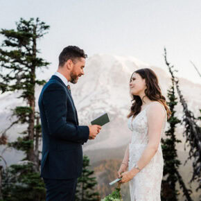 Adventure Awaits: A Sunrise Hiking Elopement at Mount Rainier