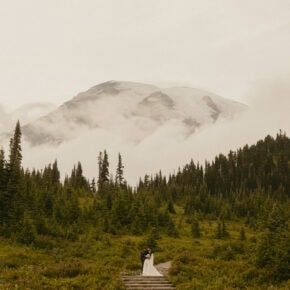 The Mountain is out! Full day Mt Rainier Elopement