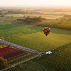 Multiple Mountain Views: Full Day Mt. Hood Elopement with Hot Air Balloon Ride