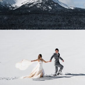 Crater Lake in Winter: Full Day Snowmobile Elopement Around Crater and Diamond Lakes